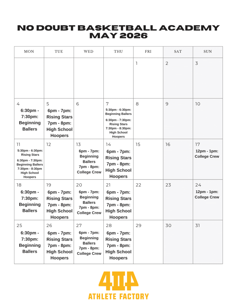 no doubt may calendar